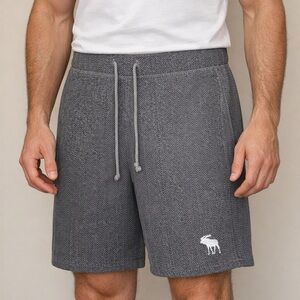 Men’s Abercrombie Gray Soft A&F Fleece Shorts Size Medium Casual Loungewear